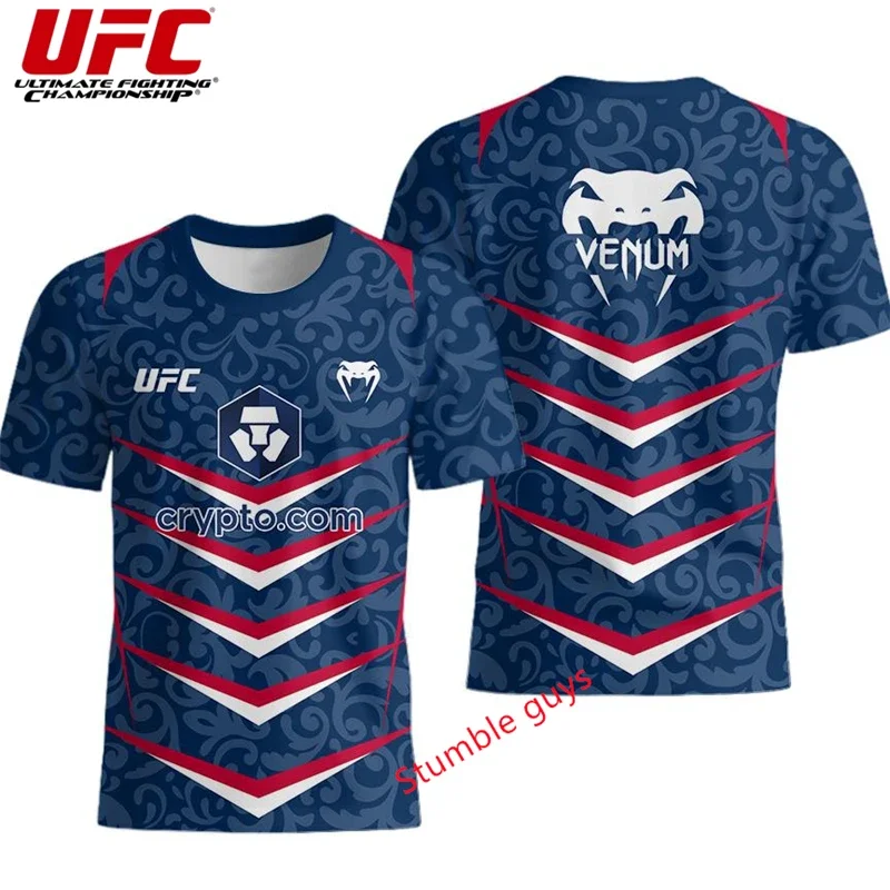 

Мужская футболка с коротким рукавом UFC Summer, спортивная футболка Gmy, минималистичная, простая, универсальная, подходит для подростков