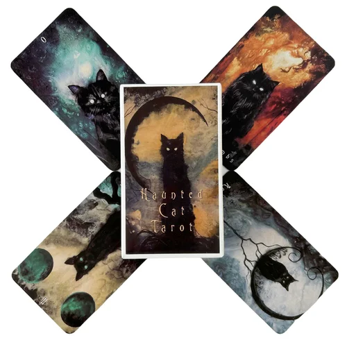 유령의 고양이 타로 카드, 78 덱 오라클 영어 비전, 점술 에디션, Borad 게임  Best5