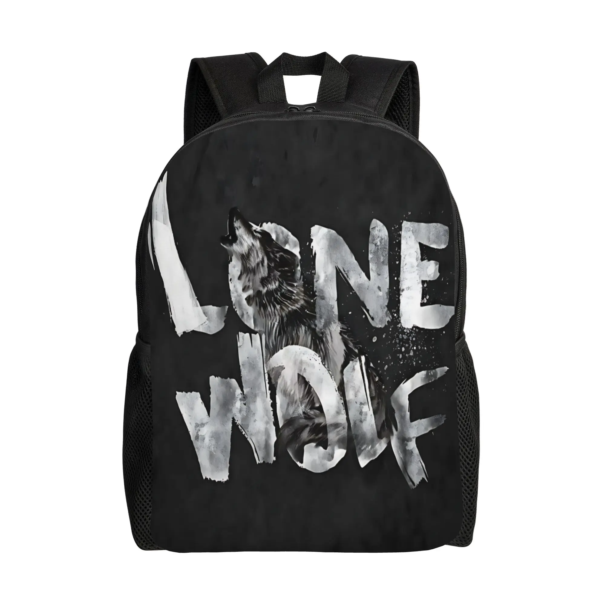 

fashion backpacks the wolf pattern Daypack mochila Daily For School Sturdy Shoulder Rucksack