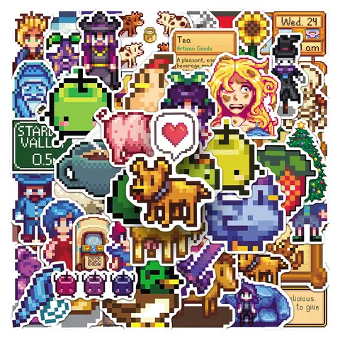 10/30/50 st. Roliga Pixel-spel Stardew Valley tecknade klistermärken för barnleksaker DIY-telefonskal anteckningsbok cykel söta graffiti-dekaler 12 best sales Stardew Valley brädspel - №4