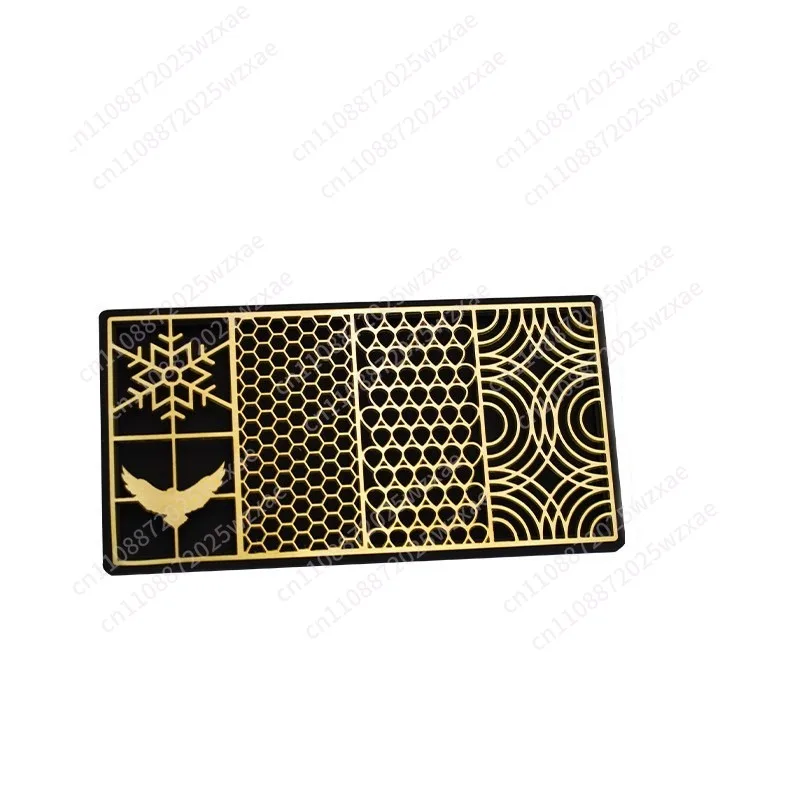 High-end food-grade brass ice print mold, ice cube design board, bartender stamp square tray with PVC gasket
