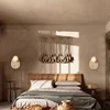 Vintage Natural Stone Art Decoration Wall Lamp Interior Glass Lampshade Led Light With Pull Chain Bedroom Decor Sconce 4