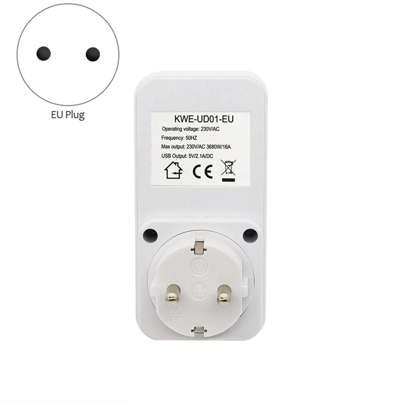 1 Piece Voltage Relay Digital Timer Socket Switch 6 Hour 220V 230V Appliance Time Controler EU Plug