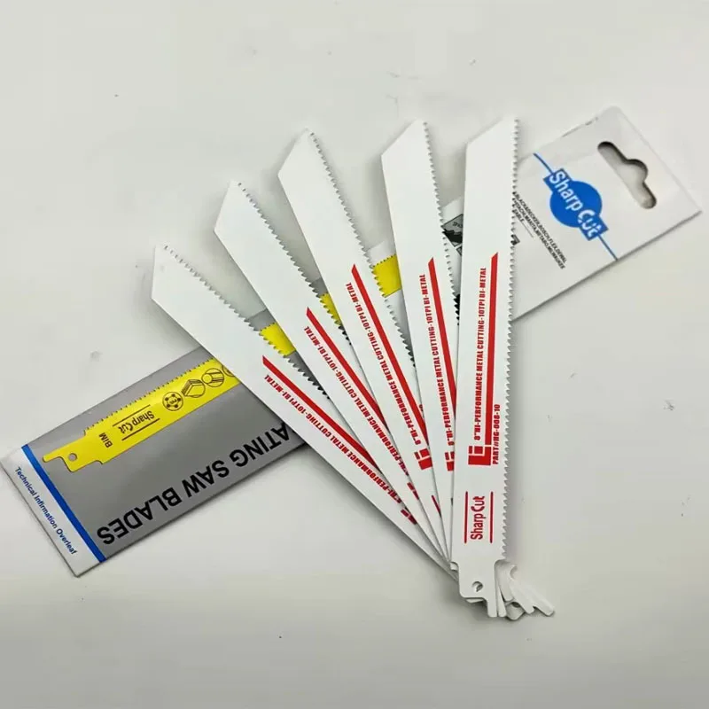 Confezione da 5 lame per seghe alternative bimetalliche HSS 8 "pollici 10TPI Sabre lama per sega legno con chiodi taglio di metalli strumenti fai da te lama per seghetto alternativo