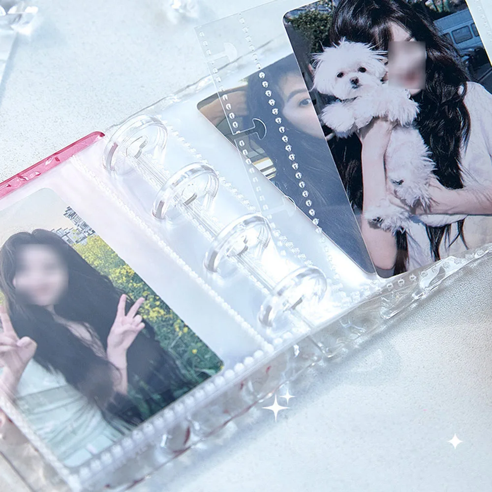 Detachable Loose Leaf Photocard Binder 3 Inch Gradient Acrylic Water Ripple Kpop Idol Holder Collect Book