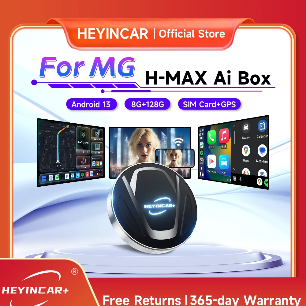 

2024 HEYINCAR Android 13 8GB+128GB Smart ai tv box Plus For MG ZS EV MULAN MG4 MG5 EHS MARVEL R MAXUS For Netflix For YouTube