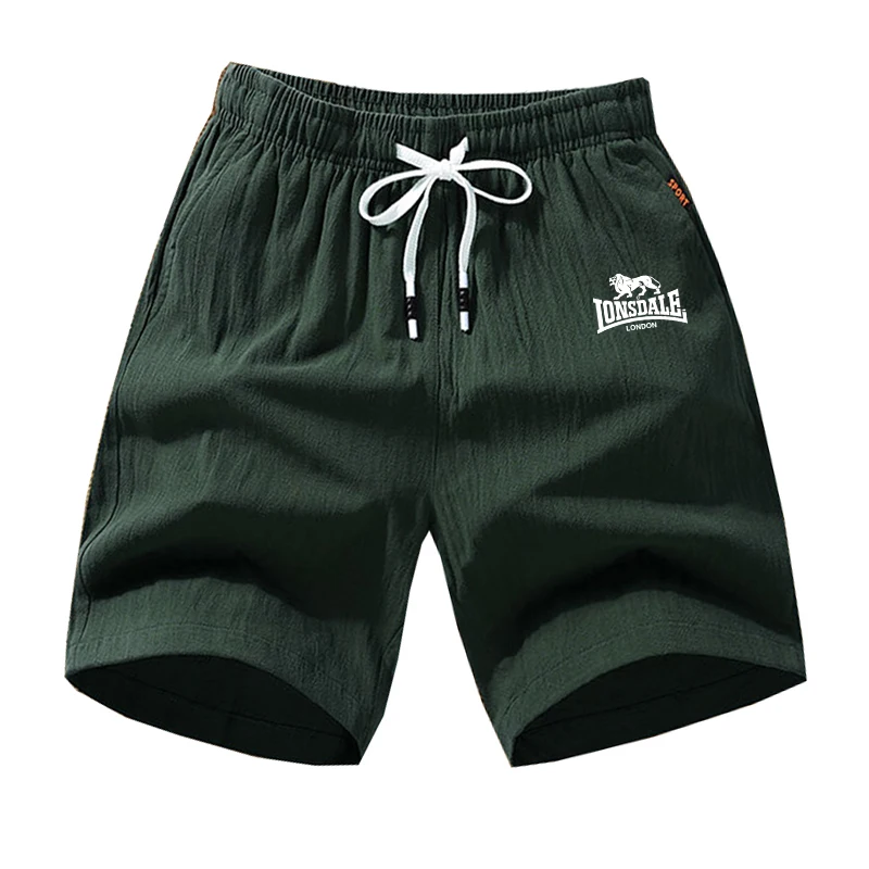 الصيف الرجال القطن والكتان السراويل رقيقة جدا التجفيف السريع تنفس الرياضة عارضة السراويل فضفاضة الكلاسيكية الرباط السراويل الرجال #1