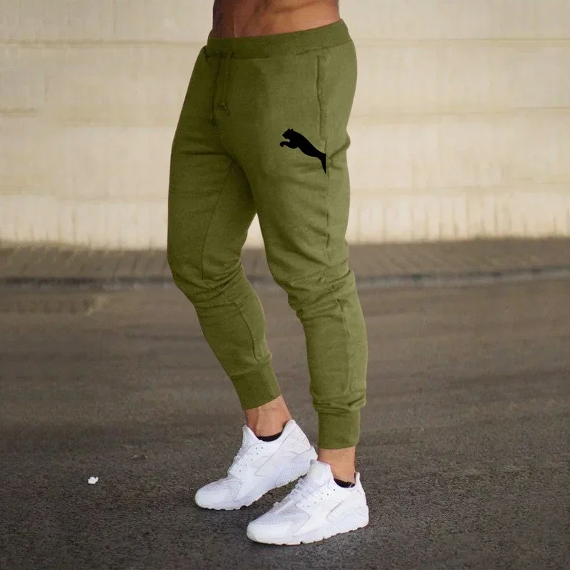 2024 Spring summer men\'s casual pants fitness jogging pants Harajuku street pants slim pants sports casual breathable thin pants