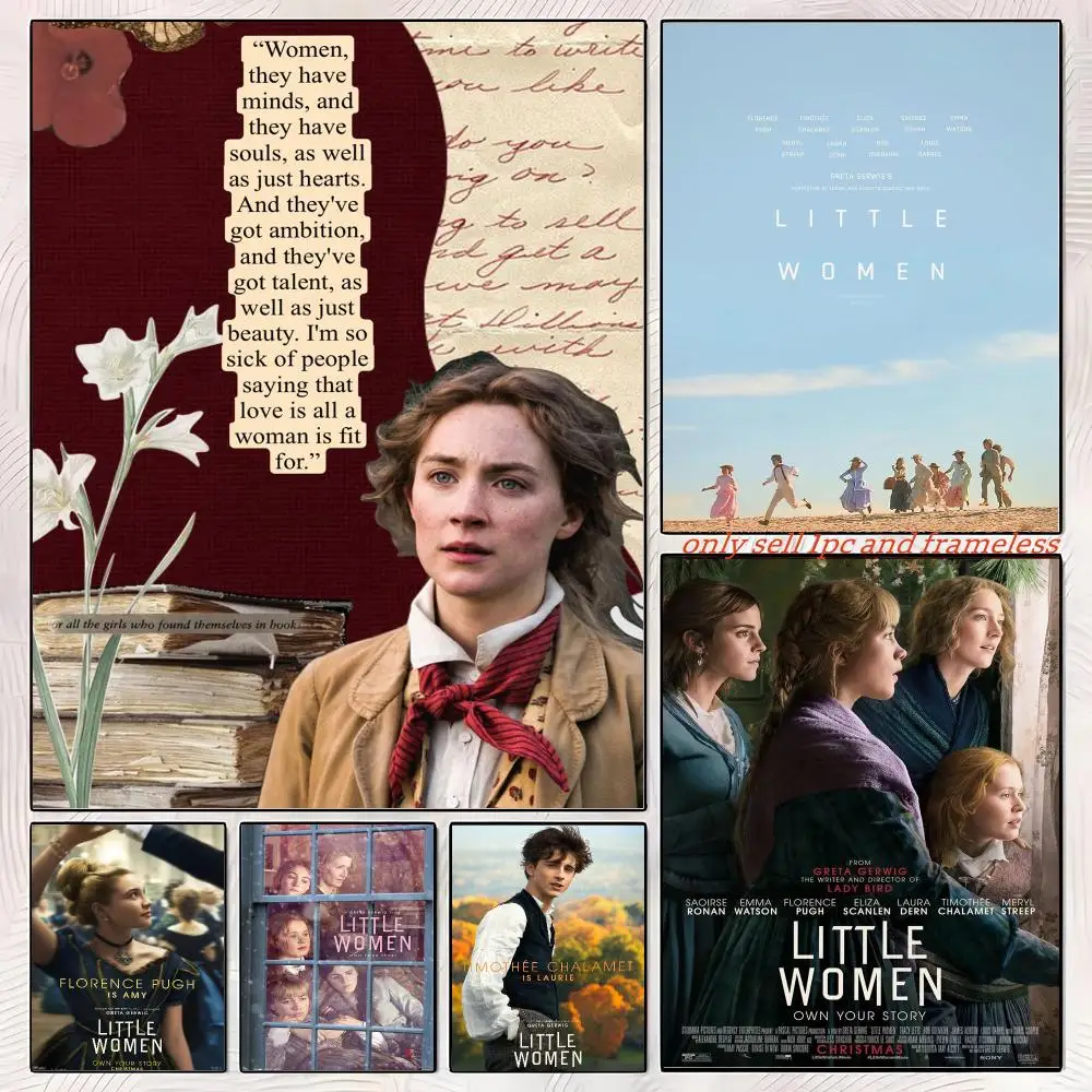 Movies Little Women-Famous Poster Self-adhesive Painting with prints Home bedroom living room decoration