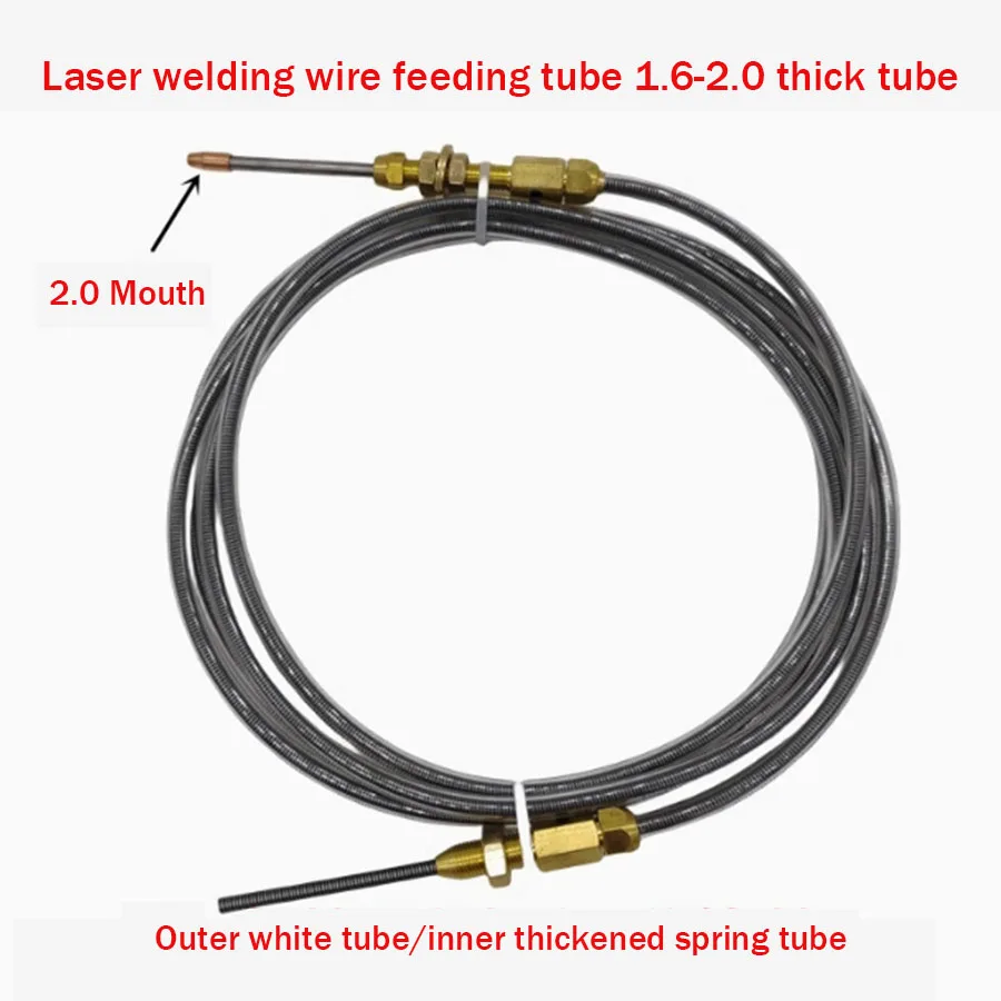 

Ручная лазерная сварочная трубка для подачи алюминиевой графеновой проволоки, пружинная алюминиевая сварочная проволока, направляющая трубка для проволоки 0,8/1,6/2,0