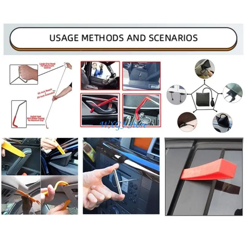 

37JE 28Pcs Trim Fastener & Molding Removal Tool Designed for Removal of Automotive Molding, Fasteners, & Bezels