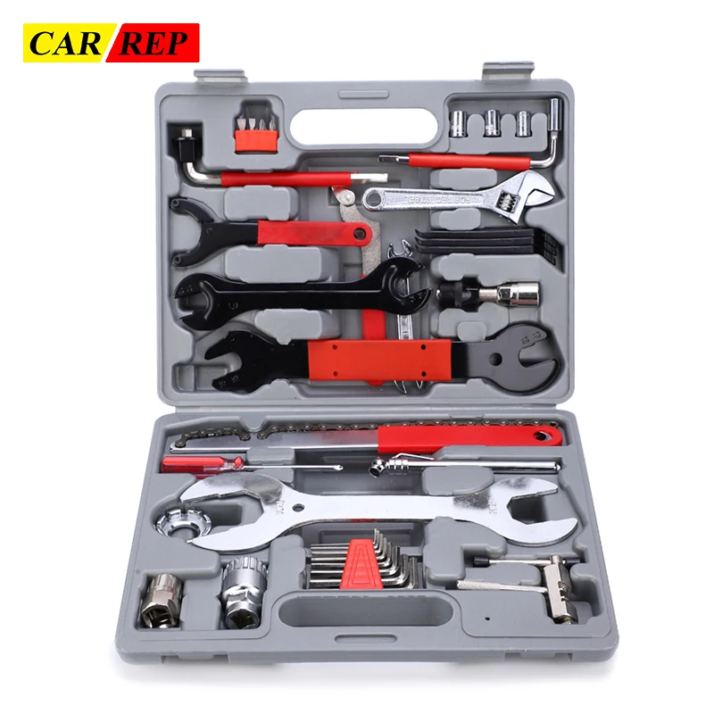 hot sale 44PCS Bike Tool Kit Bicycle Maintenance Repair Set Hand Wrench With Box Case CN Recommend repair tools