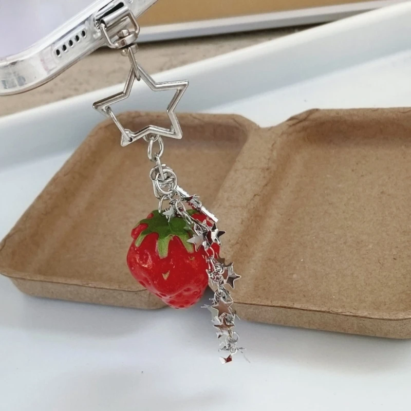 Fruit Bag Charm with Strawberry for Keys and Daily Carry E0BF