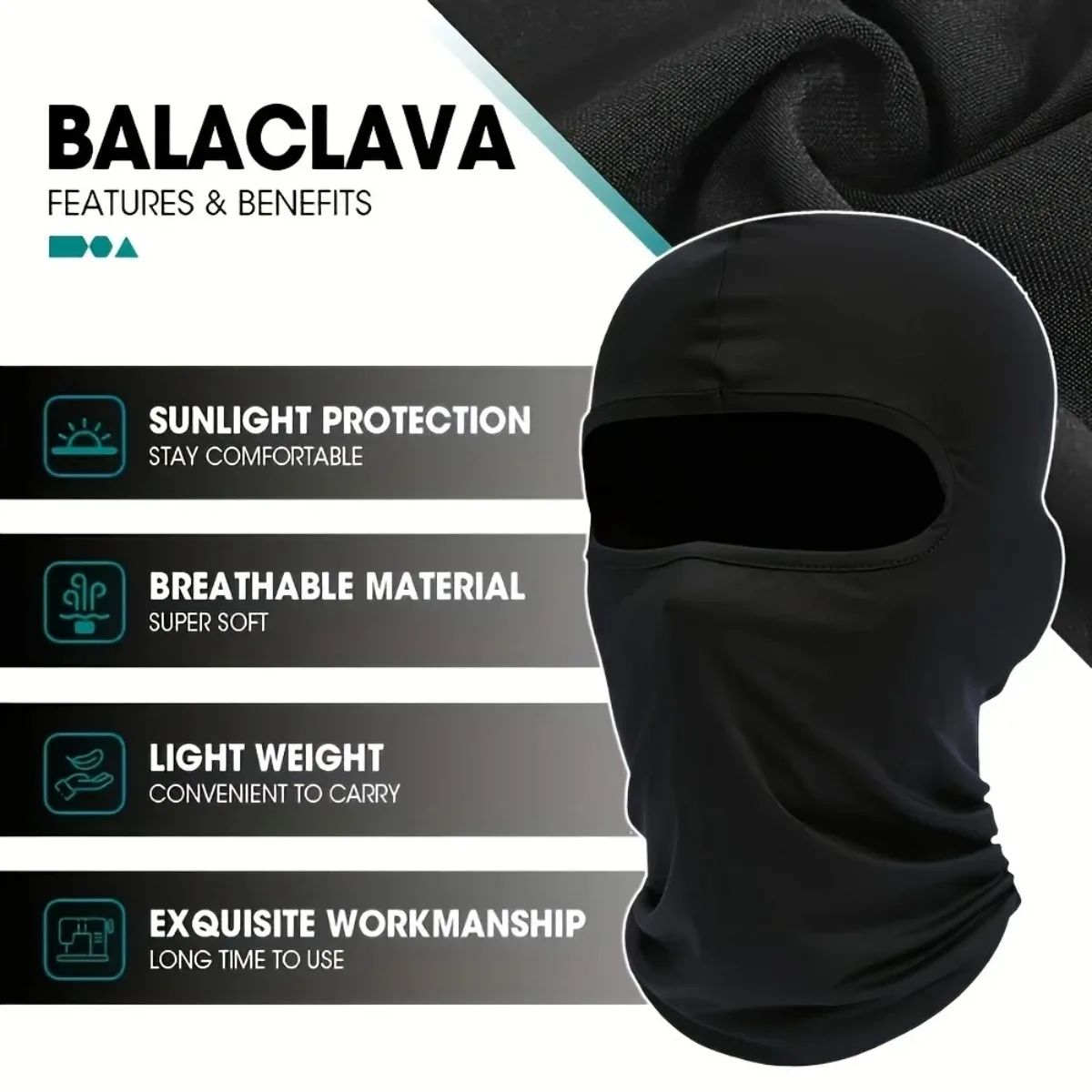 3 Pairs Sun Protection Sleeves Arm Covers Quick-Dry Full Face Mask Balaclava Uses For Sports Driving Outdoor Adventures