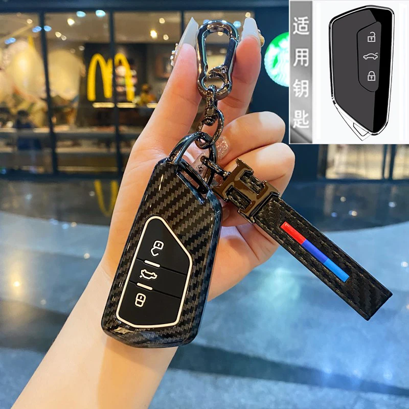 ABS غطاء مفتاح السيارة لشركة فولكس فاجن فولكس فاجن جولف 8 MK8 ID.3 ID.4 كوبرا سكودا اوكتافيا A8 سيات ليون MK4 2020 2021 فورمينتور تاراكو #1