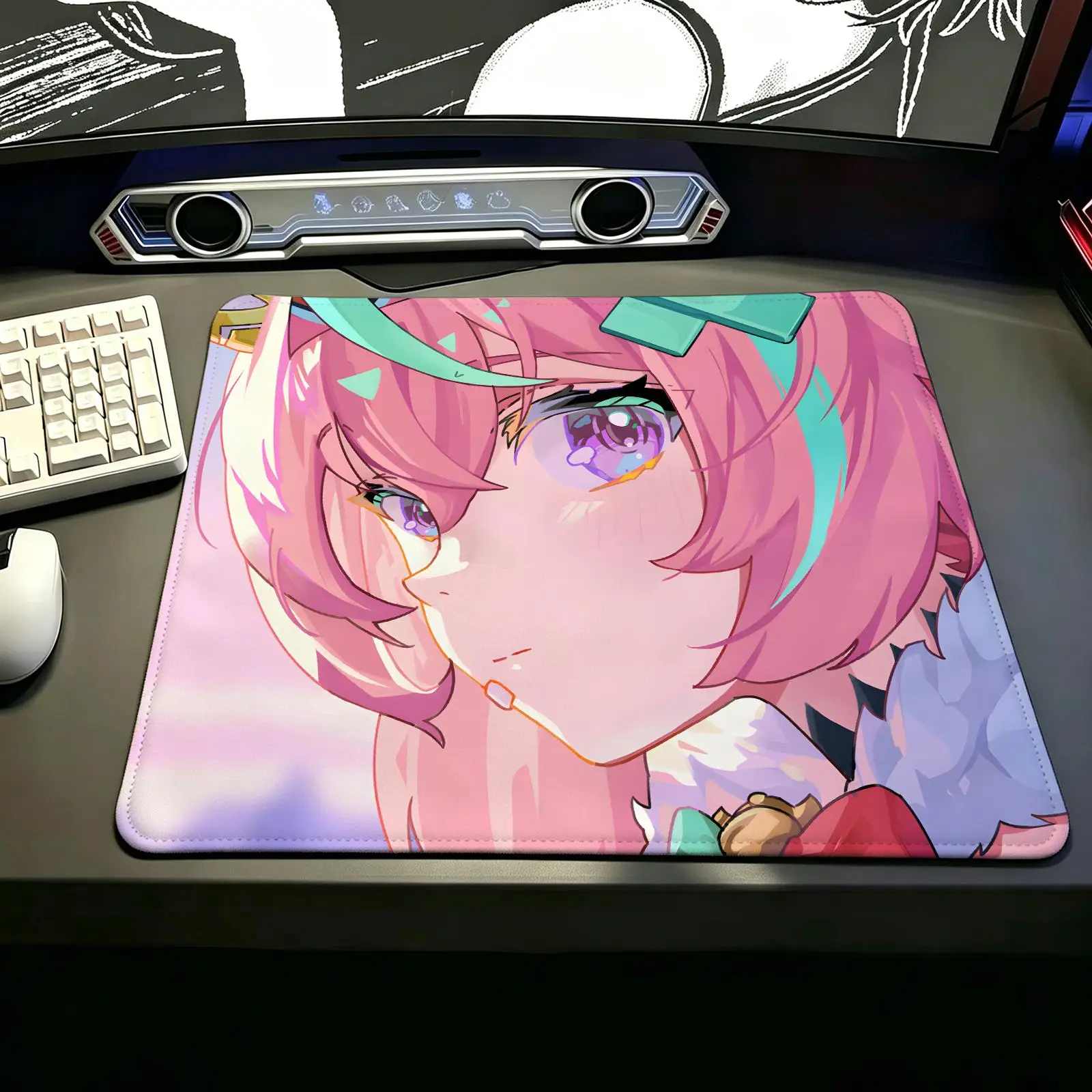 S/M/L Gaming Mat,Reinforced Stitched Edge,genshin impact Varesa Portable Non‑Slip Pad for Laptop Office & E‑Sports Game Play