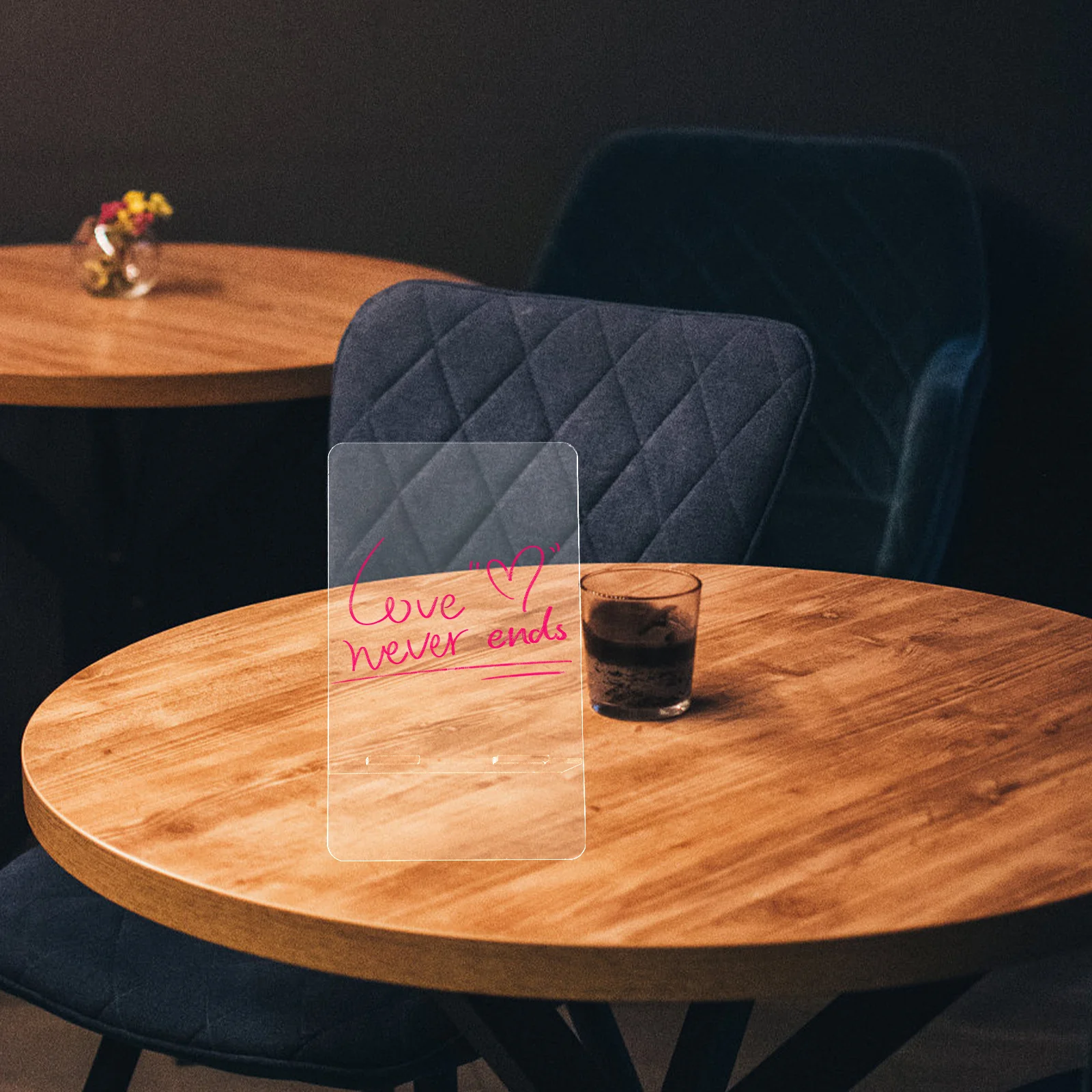 

3Pcs Transparent Acrylic Message Board Erasable Writing Surface for Home Office Desk Dry Erase Boards Creative Note Board