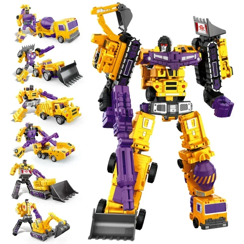 Transformation 6 in 1 Model MINI Devastator 27CM Action Figure Robot Metal Parts Toys BEST Gift Child Kid New Ko