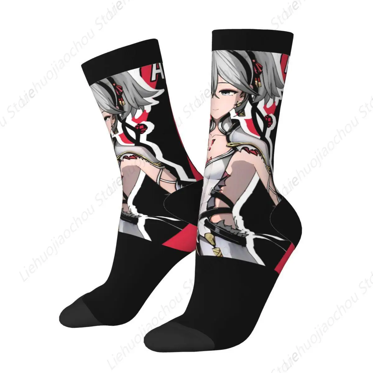 Wuthering Waves Camellya Socks Men Women Casual Anime Game Socks Harajuku Spring Summer Autumn Winter Middle Tube Socks Gifts