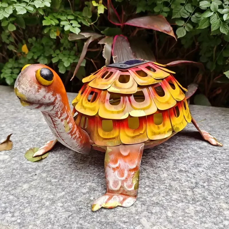 Solar Turtle Statue Outdoor Garden Decoration for Lawn Porch Yard