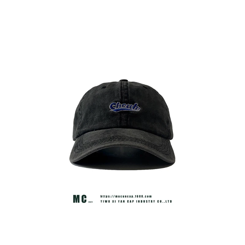 American Vintage Washed Baseball Cap for Men and Women Couples Korean Version Simple Embroidery Soft Top Shade Cap