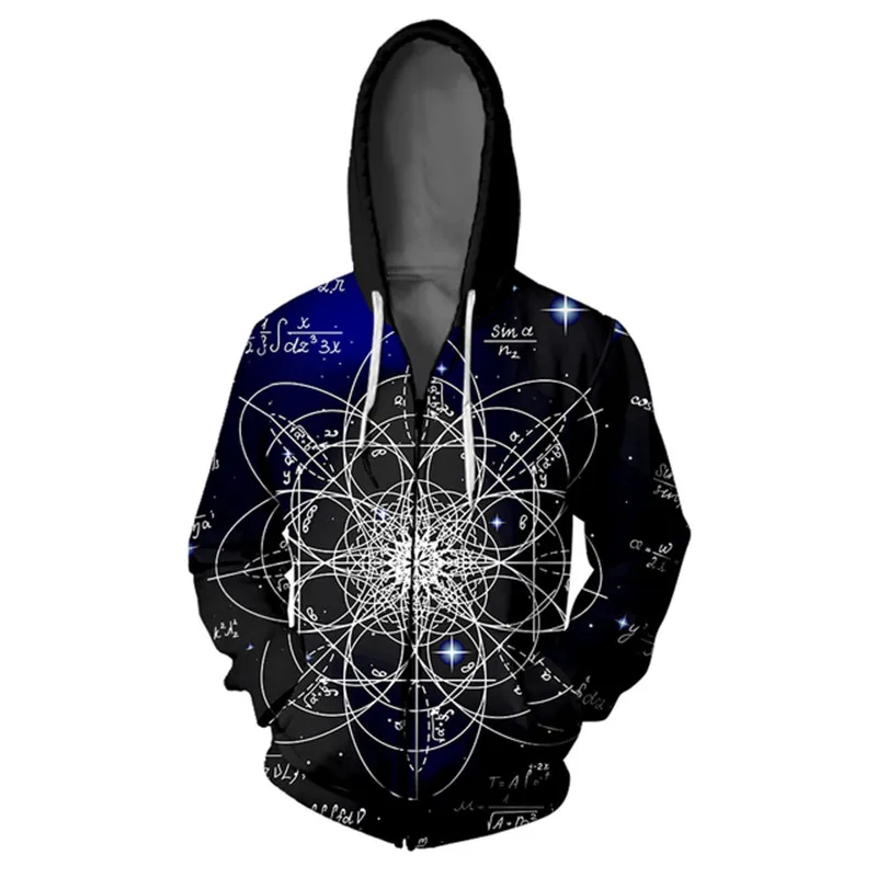 Science Formula 3d Hoodies sweatshirts Colorful 3D Print Man Woman Funny Math Logistics chemistry Hooded streetwear Sweatshirts