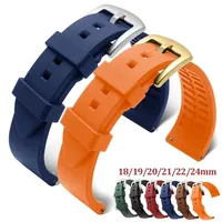 Quick Release Silicone Rubber Watch Strap 20mm 22mm Sports Watchband Black Green Orange Blue Wristband Bracelets 18 19 21 24mm