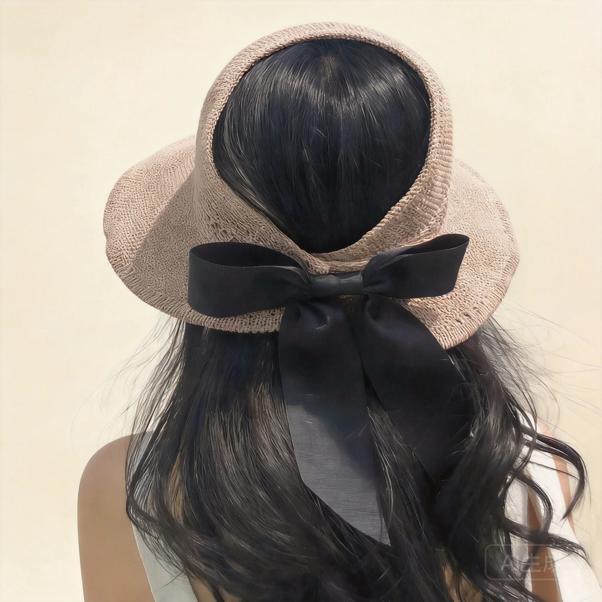 Womens Open Top Cotton Sun Hat Uv Protection Wide Brim Foldable Straw Hat With Bow Knot For Summer Beach Travel Outdoor Hiking