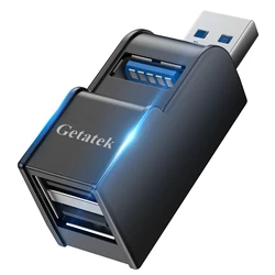 Mini USB 3.0 Hub with Cable 3 Ports Docking Station 2.0 Hub Fast Data Transfer USB Splitter for Computer Laptop Car Printer