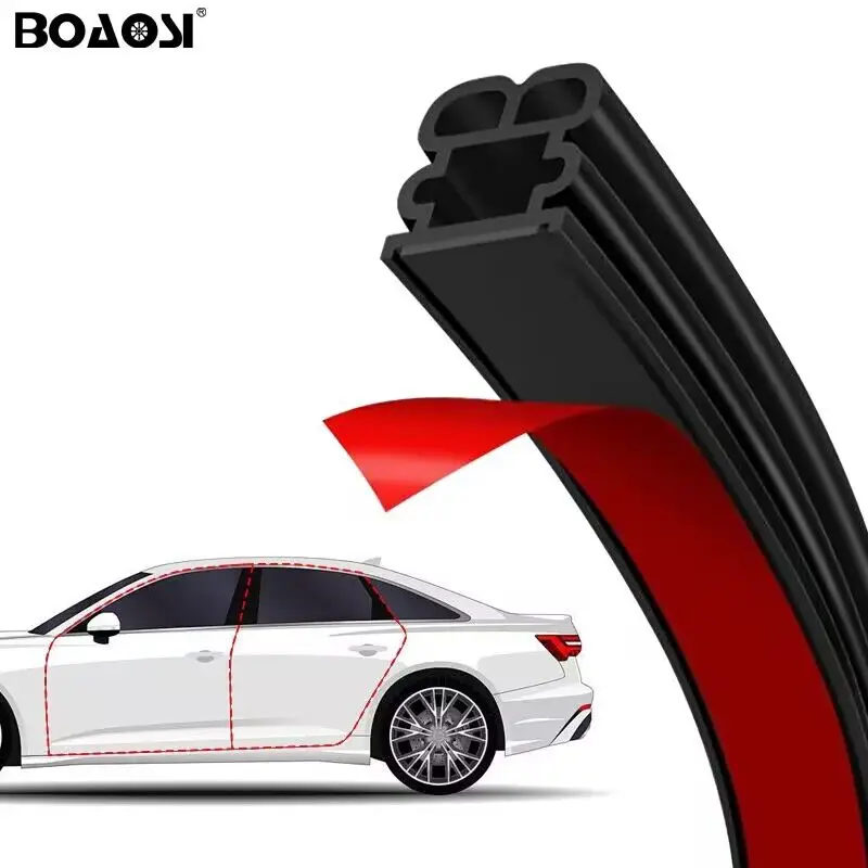 

BOAOSI Car Door Seals Double-Layer Auto Weatherstrips Soundproof Waterproof Rubber Car Sealing Strip For Car Door Trunk Hood