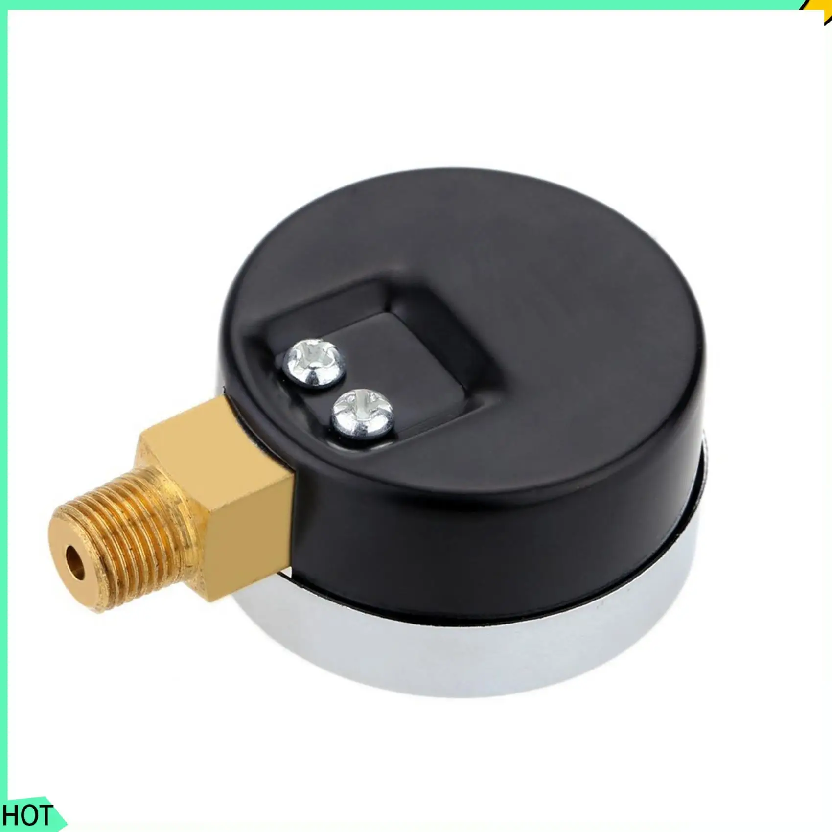 AWAH 2X 0 - 30 Psi 0 - 2 Bar Mini Dial Gauge Compressor Meters Hydraulic Pressure Gauge Gage Double Scale Black