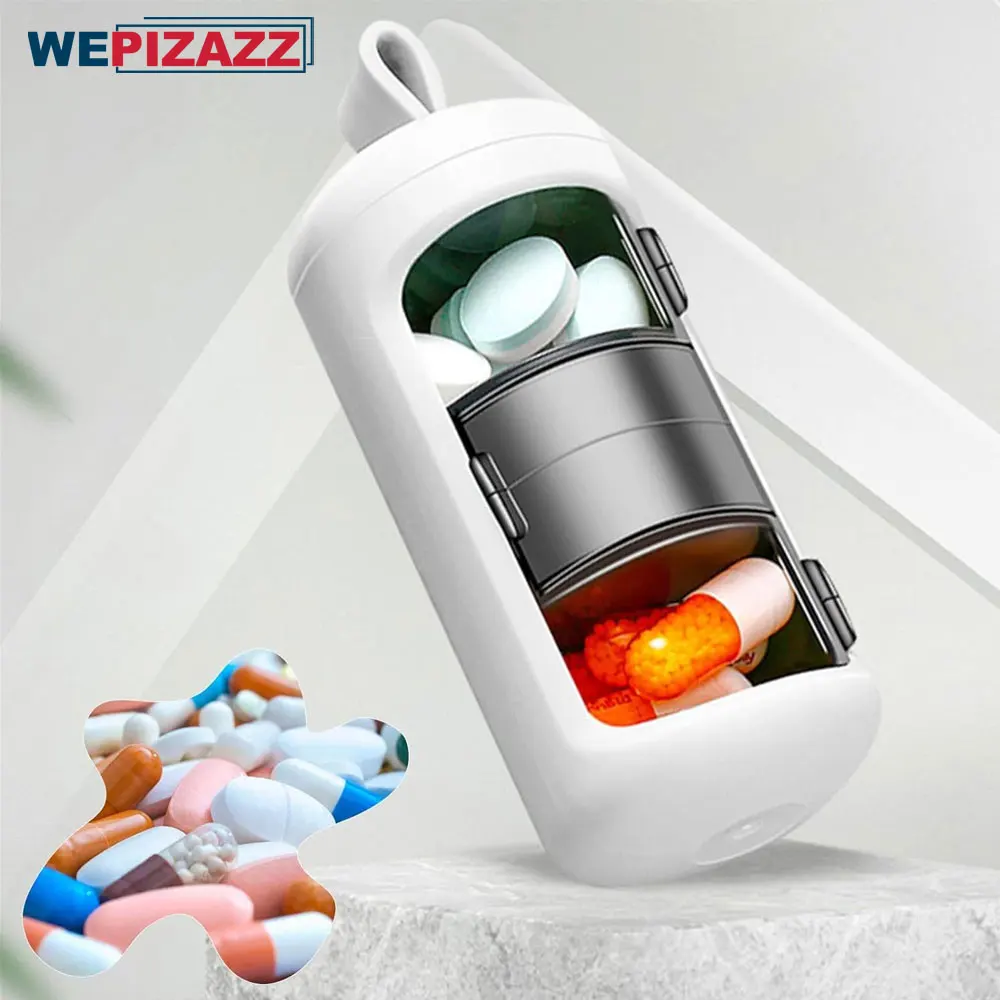 Pill Box BPA-Free, Day Pills Organizer / 3 Times Travel Pill Organizer for Pocket or Purse Storage Vitamin, Fish Oil or Medicine