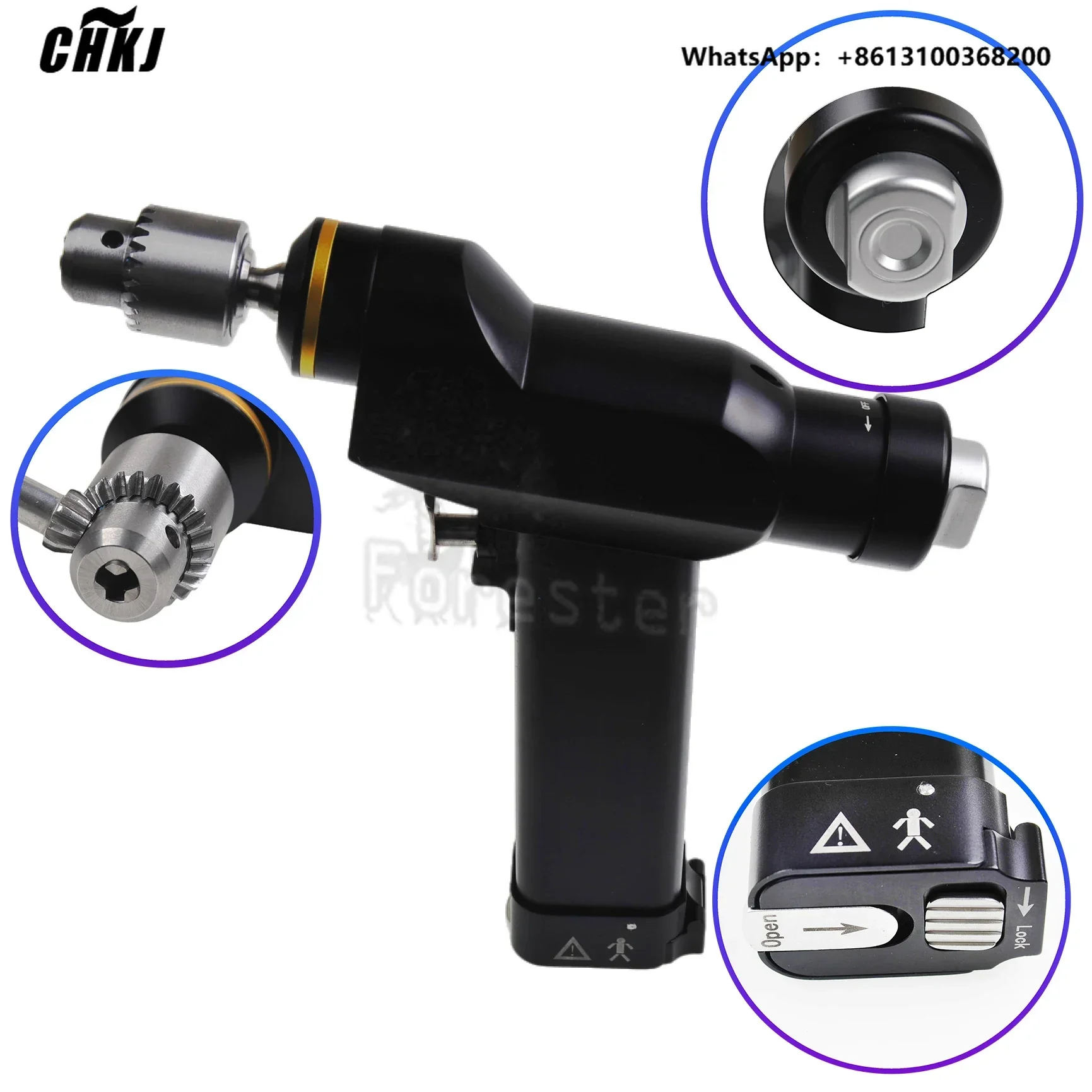 Orthopedic Cannulated Drill Electric Power Drill Tool  for Trauma Autoclavable Orthopedic Veterinary Surgical Instrument