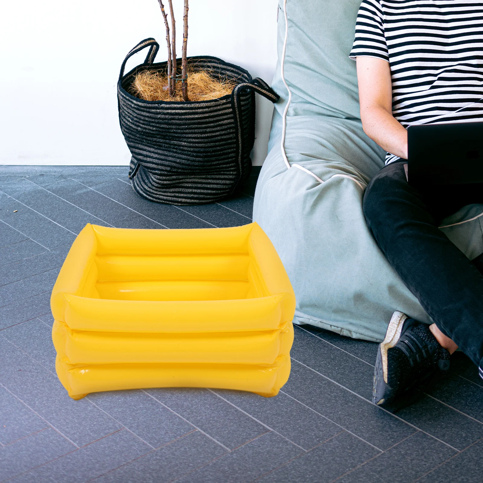 

Portable Inflatable Foot Washing Basin Outdoor Foot Bath Travel Soaking Tub Water Container
