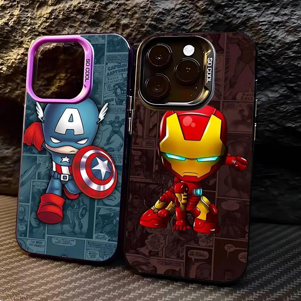 

Cute H-Iron ManS-H Phone Case IPhone 16 15 14 13 12 11 Pro Max X XR XSMAX 8 7 Plus Candy Matte Shockproof Back Cover