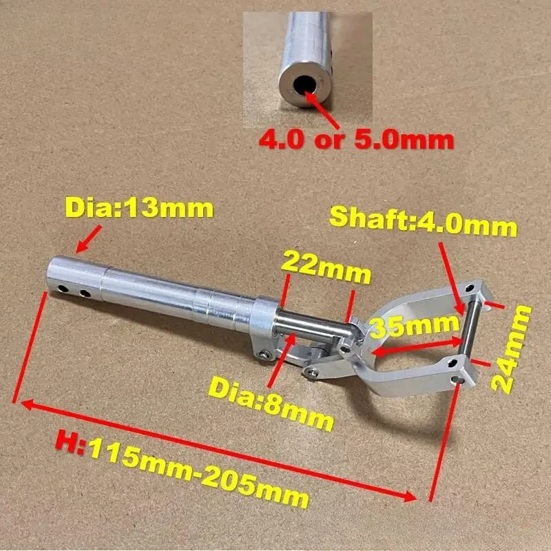 Heavy Duty Adjustable 115mm-205mm D4/D5 Kneeling Shock Landing Gear Assembly Universal Upgrade Parts Fit 5-10KG RC Fixed