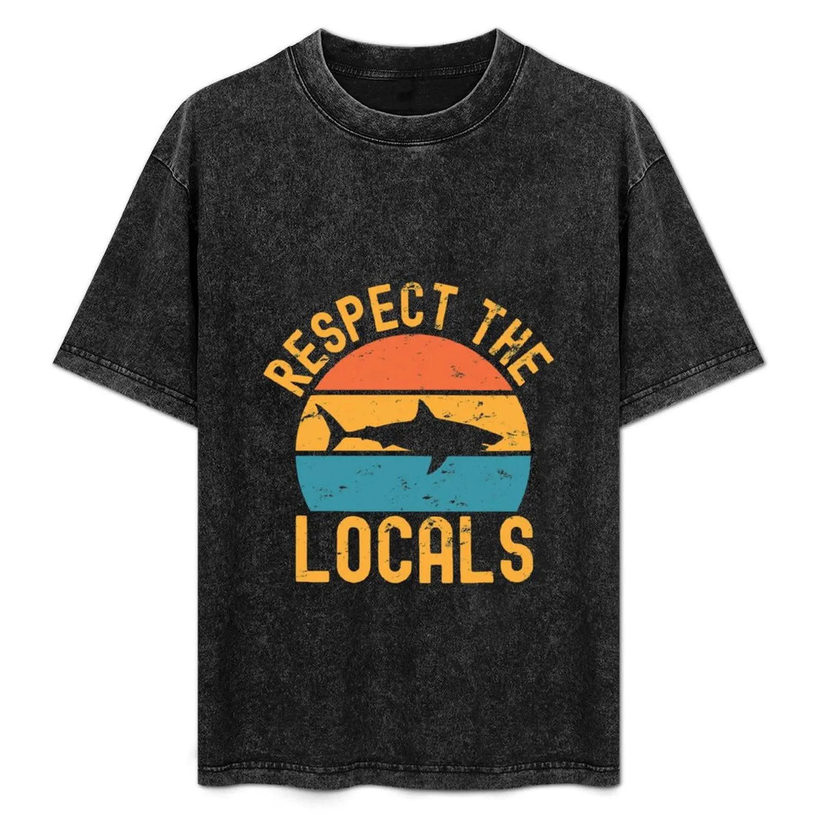 

Respect the locals shark T-Shirt Work Wear Short Sleeve T-Shirt