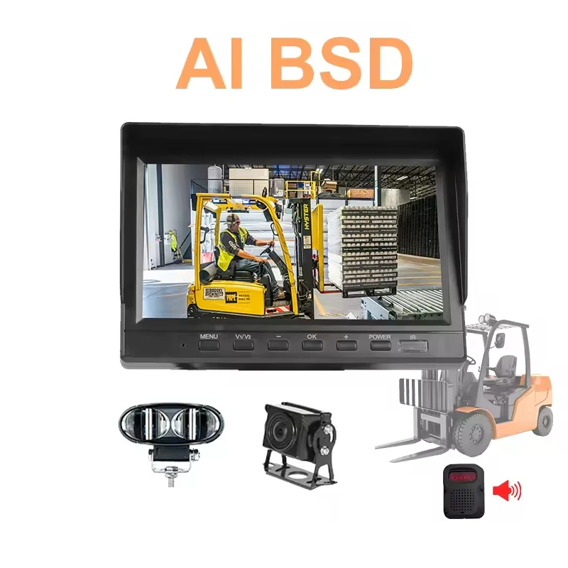 Truck AI Camera System 2-4 Channel BSIS MOIS Kit With Pedestrian And Vehicle Detection Monitoring System For Forklift