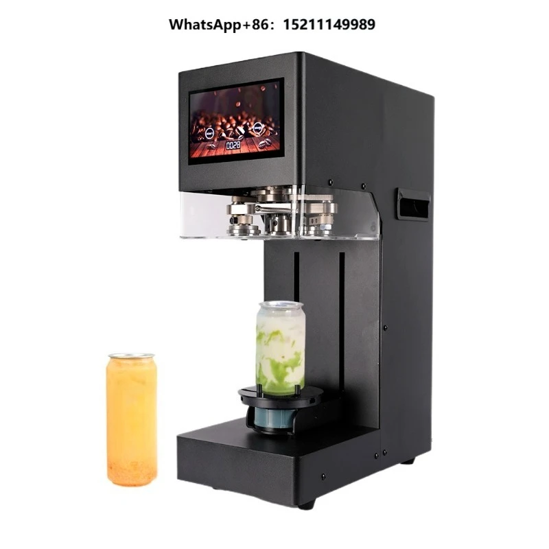 Newly Upgrade High Efficiency Can Sealing Machine Beverage Coffee Juice Soda PET Aluminum Can Lid Sealing Machine