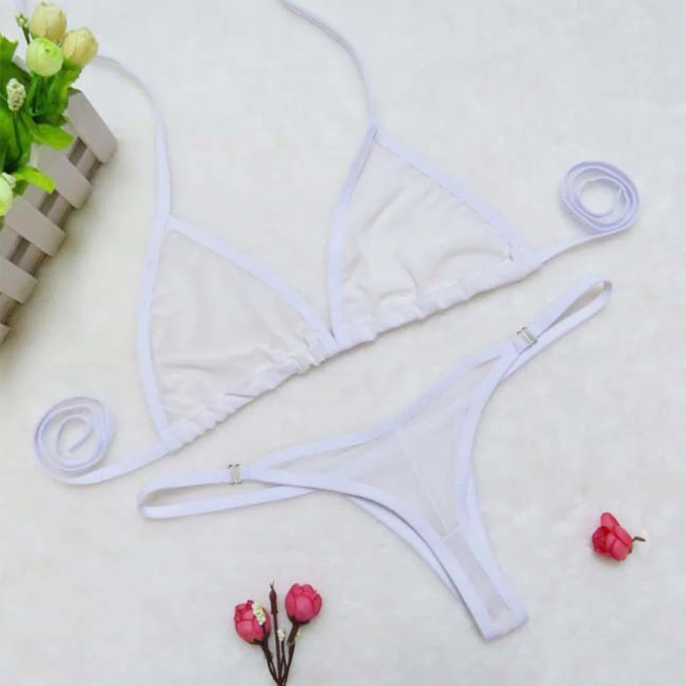 ملابس داخلية نسائية مثيرة وناعمة شفافة للشاطئ قابلة للتنفس ملابس سباحة ناعمة مثيرة بيكيني سراويل داخلية برازيلية كلاسيكية