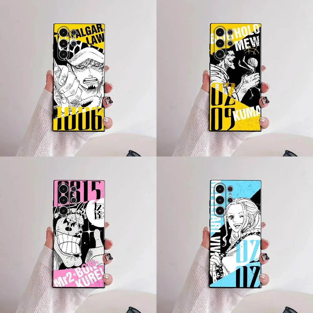 Anime One Piece Luffy Phone Case For Samsung S25,S24,S21,S22,S23,S30,Ultra,S20,Plus,Fe,Lite,5G Black Cover