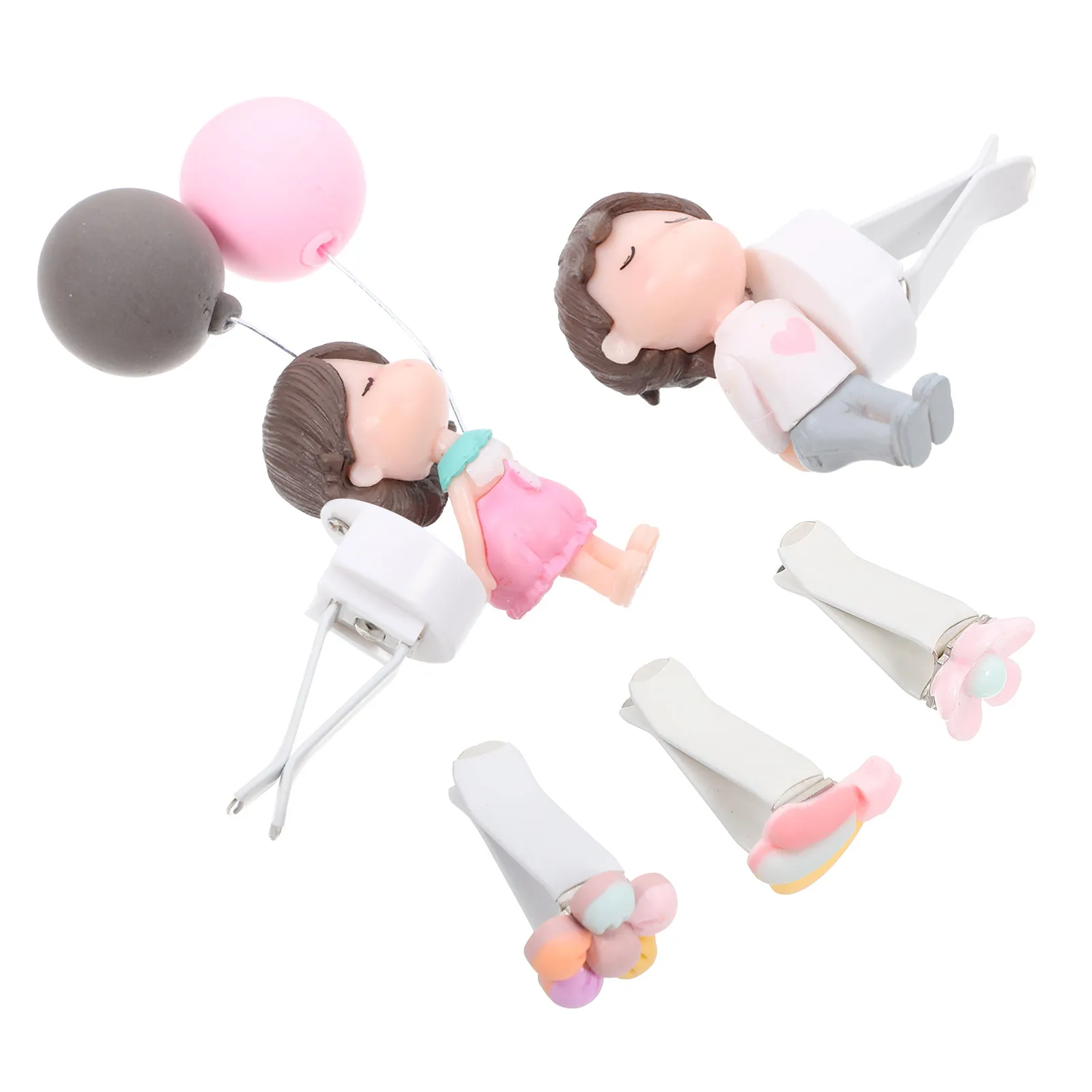 

5Pcs Couple Car Air Freshener Clip Creative Cartoon Car Vent Clip Air Aroma Decoration Dashboard Decor Dashboard Decorations