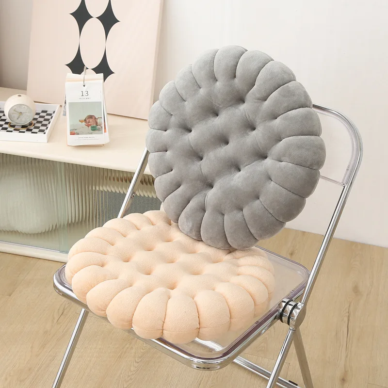 

Biscuit Round Cushion Chair Warm Soft Cushion Multi-functional Car Chair Cushion Office Chair Throw Pillows Futon