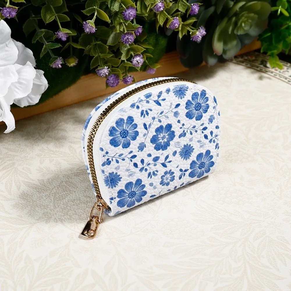 المحمولة الأزهار المطبوعة عملة المحفظة بو حقيبة التخزين تغيير المال المنظمون سستة صغيرة مخلب المحفظة النساء الفتيات