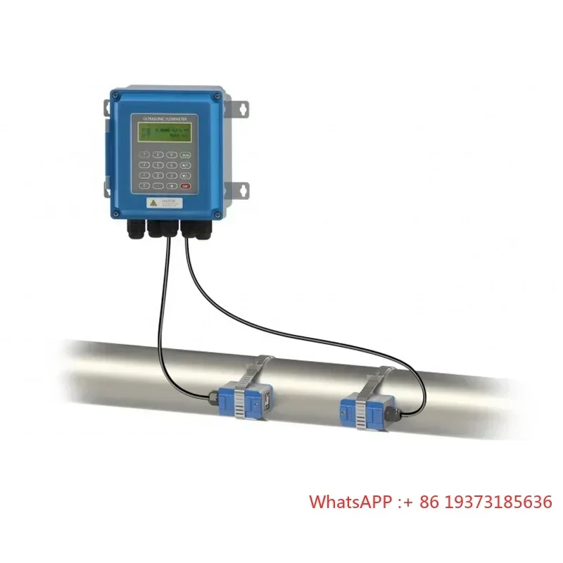 TUF-2000B Water Ultrasonic Flow Meter TS-2/TM-1/TL-1 Wall Mounted Type ModBus Protocol Optional SD Card Storage Liquid Flowmeter