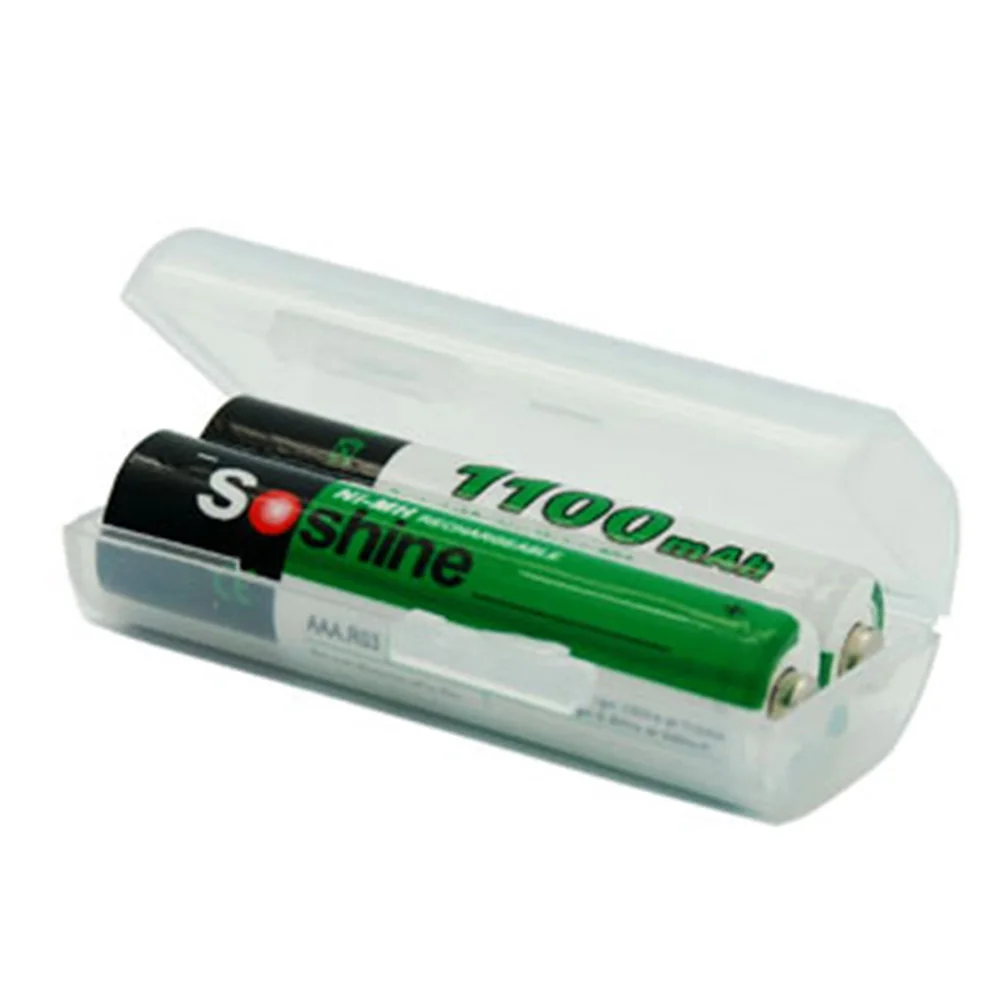 Aaa Storage Box Clear Plastic Case Holder Lightweight Compact For Travel Safe Protection Guard