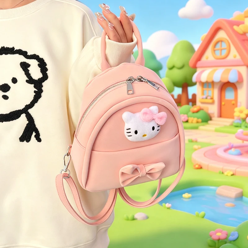 

Hello Kittys Backpack Cute Mini Small School Bag Girl New Travel All-Match Fashion Bags for Woman Kawaii Cartoon Travel Bag