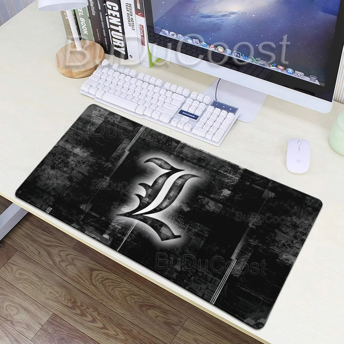 Death Note Mouse Pad Washable Large Non-Slip Durable Mat Stitched Edge Trendy Keyboard Pad for Gaming Daily Office Accessories