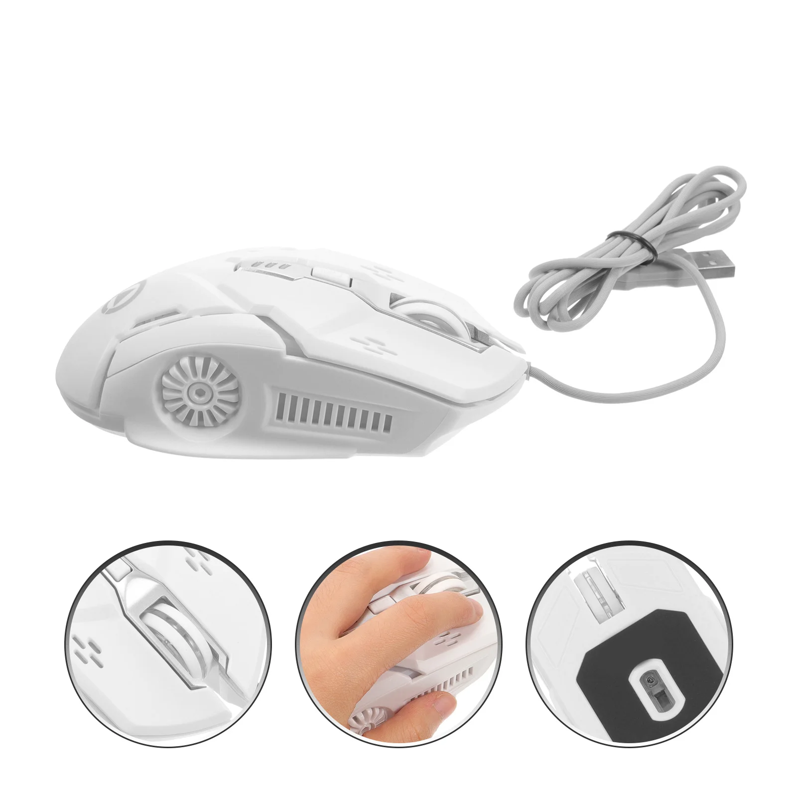 

6 Buttons Laptop Silent Click Rgb Backlight Usb Wired For Computer Mouse Usb Wired Laptop Computer Mouse Ergonomic Design