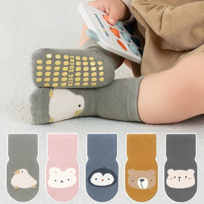 Spring Autumn Children Kids Anti-slip Long Socks Cartoon Soft Baby Toddler Mid Calf Socks Boys Girls Sports Trampoline Socks